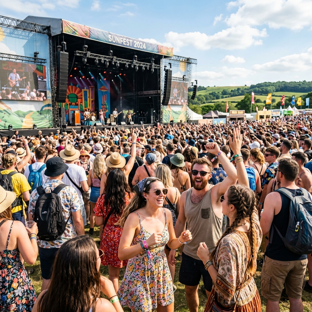 people at an outdoor festival